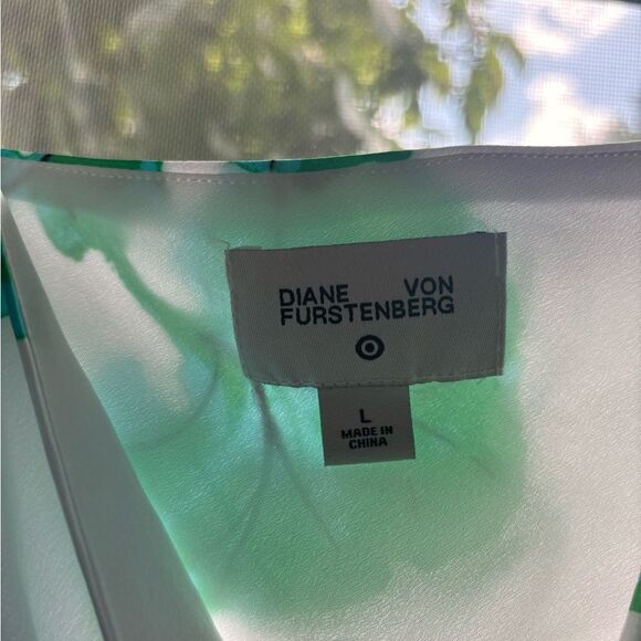 Diane Von Furstenberg Green Leaf Slip Dress - Picture 9 of 11